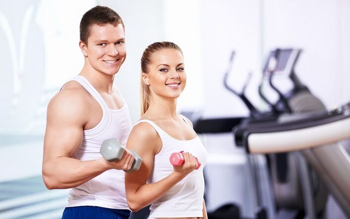 Exercises with dumbbells to increase potential